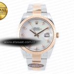 Rolex Datejust 126331 41mm Rg Clean Sedef Pırlantalı 904L Eta Saat - Görsel 3 - 1:1 Süper Klon Saat
