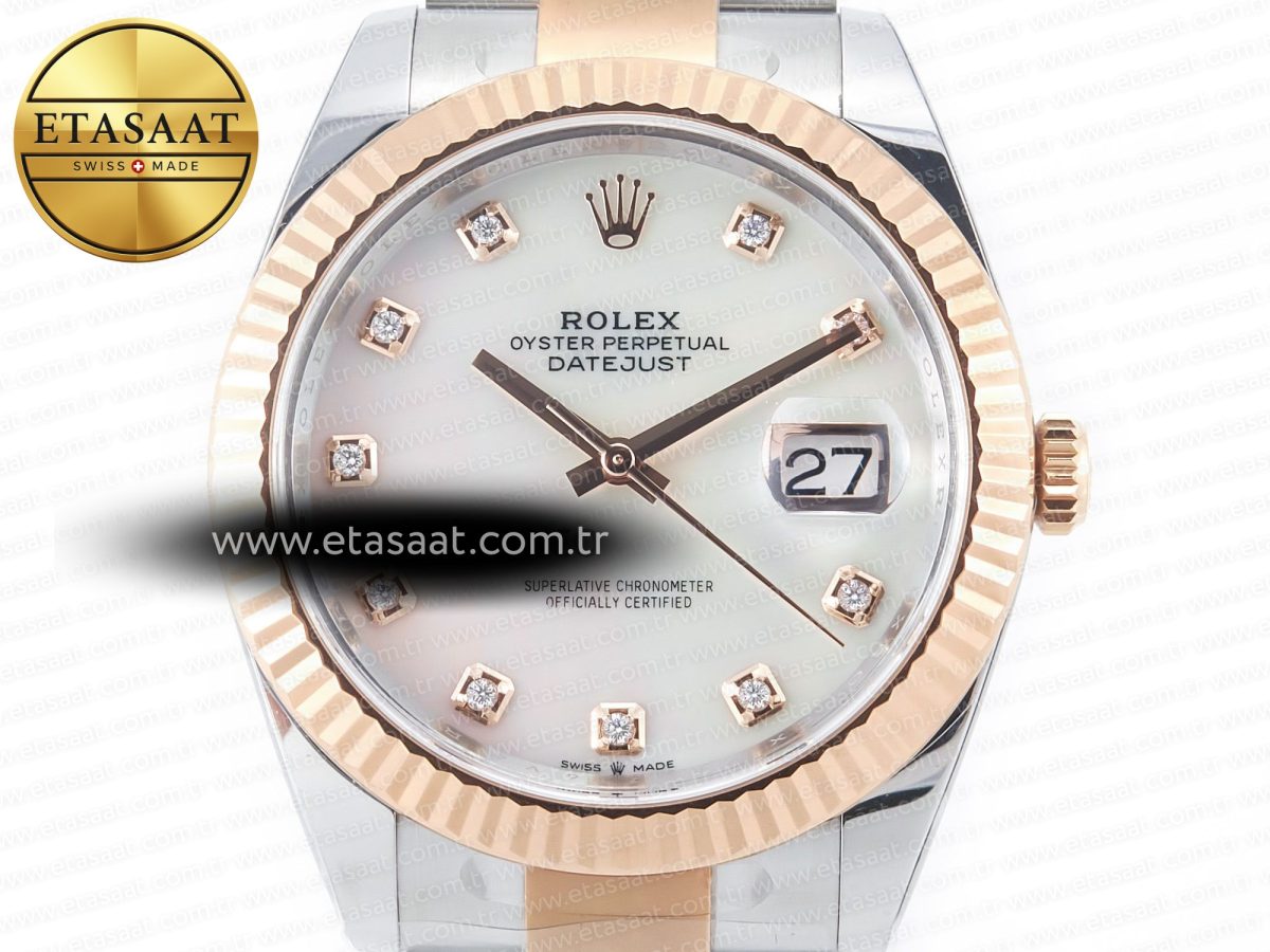 Rolex Datejust 126331 41mm 904L SS/RG Clean 1:1 Best Edition MOP Diamond Dial on Oyster Bracelet VR3235 - Görsel 4
