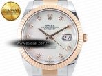 Rolex Datejust 126331 41mm 904L SS/RG Clean 1:1 Best Edition MOP Diamond Dial on Oyster Bracelet VR3235 - Görsel 4