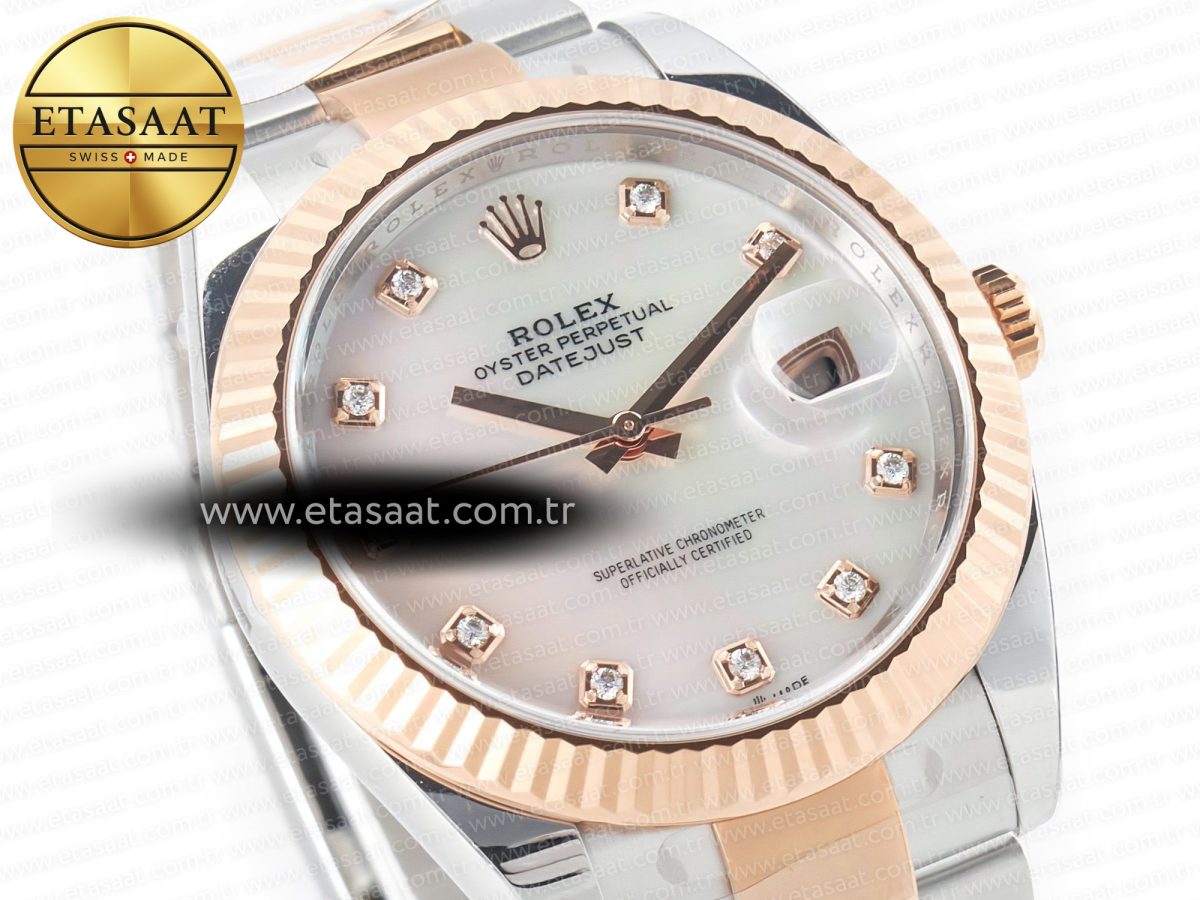 Rolex Datejust 126331 41mm 904L SS/RG Clean 1:1 Best Edition MOP Diamond Dial on Oyster Bracelet VR3235 - Görsel 5
