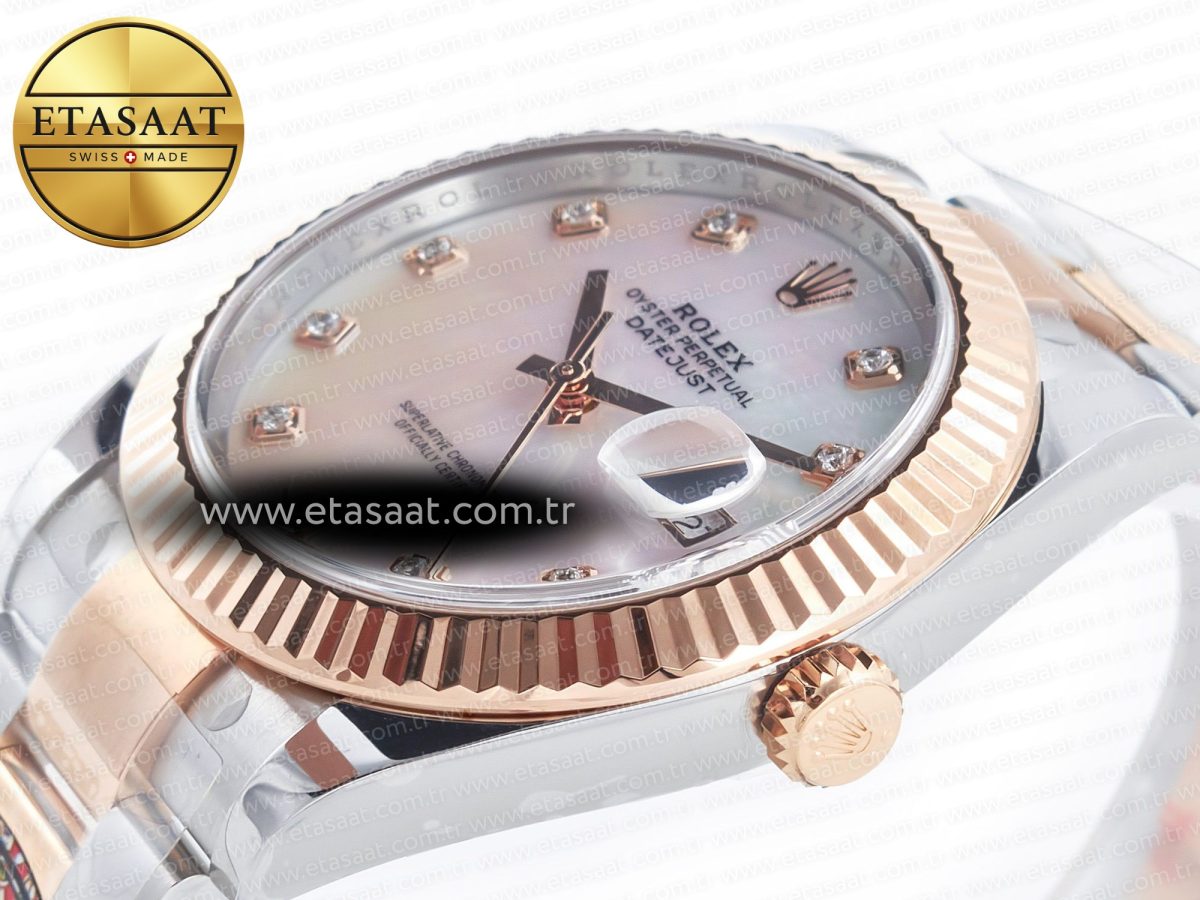 Rolex Datejust 126331 41mm 904L SS/RG Clean 1:1 Best Edition MOP Diamond Dial on Oyster Bracelet VR3235 - Görsel 6