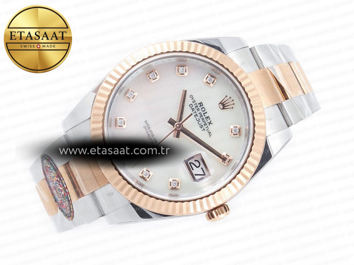 Rolex Datejust 126331 41mm 904L SS/RG Clean 1:1 Best Edition MOP Diamond Dial on Oyster Bracelet VR3235 - Görsel 8