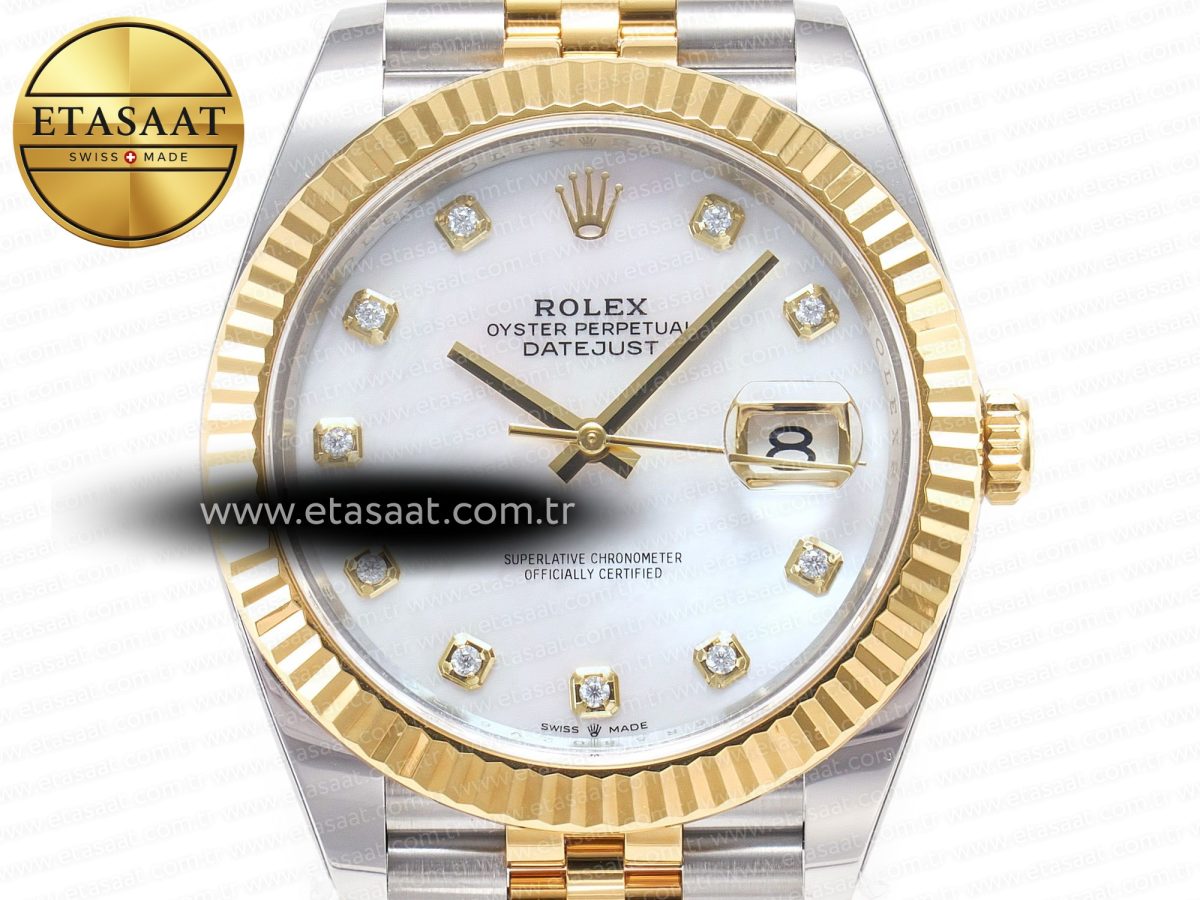 Rolex Datejust 126331 41mm 904L SS/YG Clean 1:1 Best Edition MOP Diamond Dial on Jubilee Bracelet VR3235 - Görsel 4