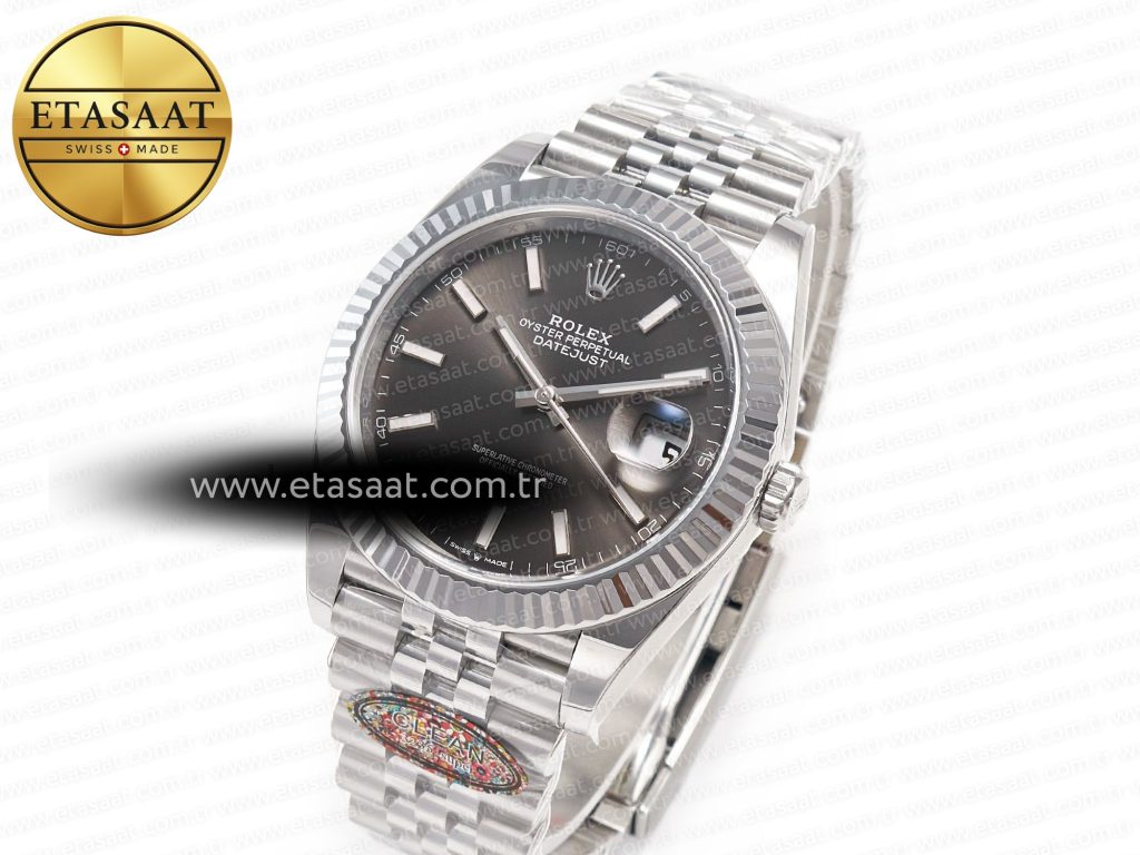 datejust 126334 904l ss clean best edition gray rhodium dial on jubilee bracelet s32352