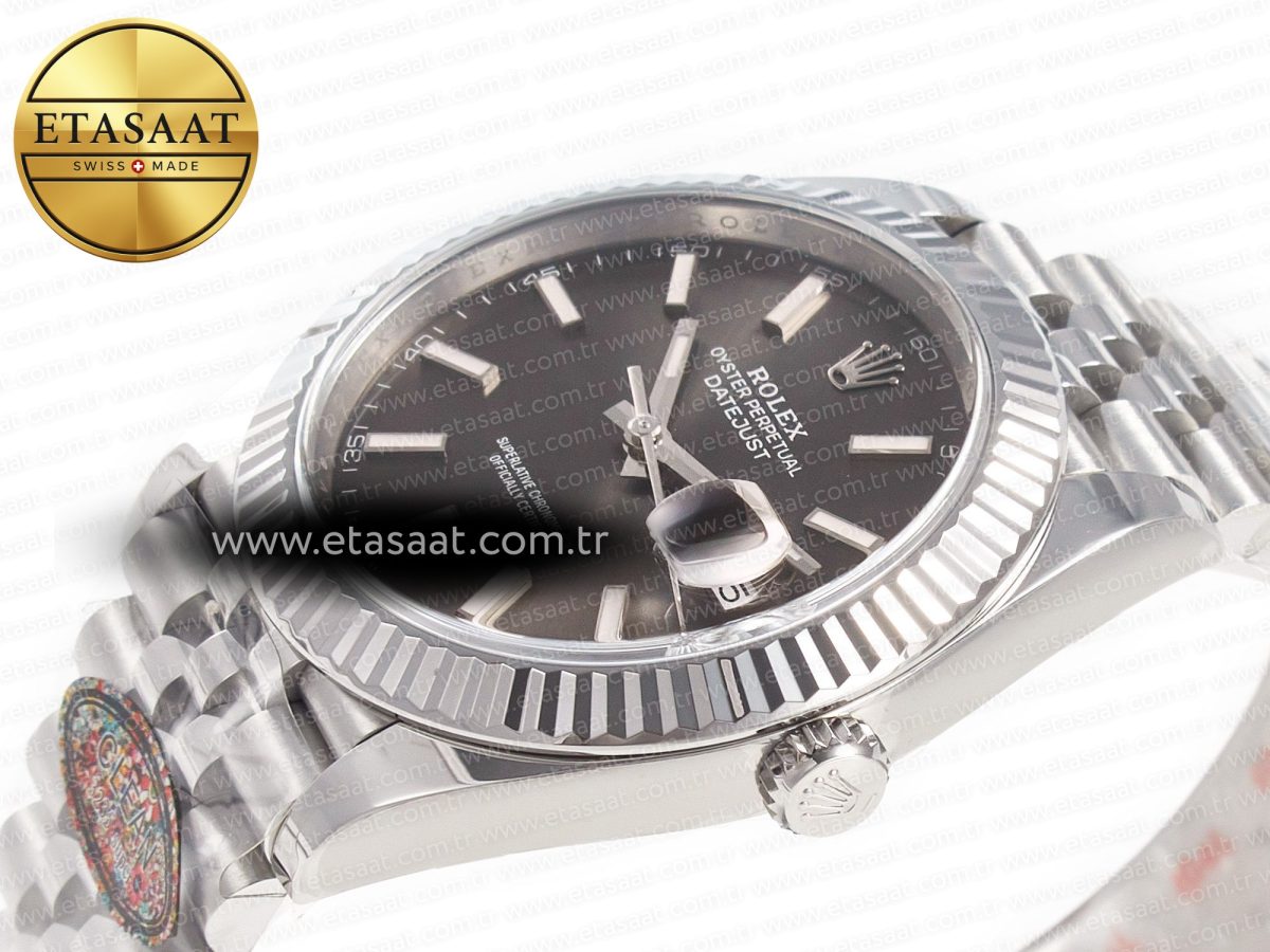 Rolex DateJust 126334 904L SS Clean Best Edition Gray Rhodium Dial on Jubilee Bracelet S3235 - Görsel 5