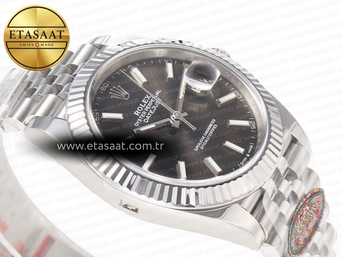 Rolex DateJust 126334 904L SS Clean Best Edition Gray Rhodium Dial on Jubilee Bracelet S3235 - Görsel 6