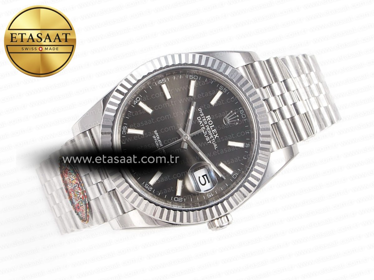 Rolex DateJust 126334 904L SS Clean Best Edition Gray Rhodium Dial on Jubilee Bracelet S3235 - Görsel 7