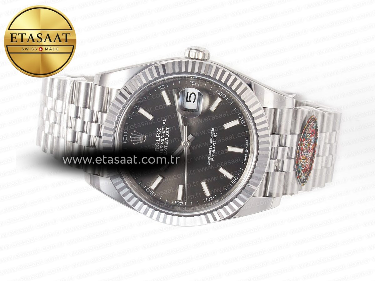 Rolex DateJust 126334 904L SS Clean Best Edition Gray Rhodium Dial on Jubilee Bracelet S3235 - Görsel 8