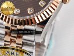 Rolex DateJust 31 278271 ARF 1:1 Best Edition 904L Steel Brown Diamonds Dial on SS/RG Jubilee Bracelet ETA 2688 - Görsel 13