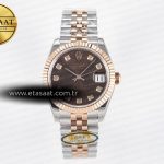 Rolex Datejust 31 278271 ARF Kahve Pırlantalı Kadran 2688 Eta Saat - Görsel 3 - 1:1 Süper Klon Saat