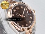 Rolex DateJust 31 278271 ARF 1:1 Best Edition 904L Steel Brown Diamonds Dial on SS/RG Jubilee Bracelet ETA 2688 - Görsel 5