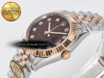 Rolex DateJust 31 278271 ARF 1:1 Best Edition 904L Steel Brown Diamonds Dial on SS/RG Jubilee Bracelet ETA 2688 - Görsel 6