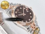 Rolex DateJust 31 278271 ARF 1:1 Best Edition 904L Steel Brown Diamonds Dial on SS/RG Jubilee Bracelet ETA 2688 - Görsel 7