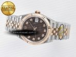 Rolex DateJust 31 278271 ARF 1:1 Best Edition 904L Steel Brown Diamonds Dial on SS/RG Jubilee Bracelet ETA 2688 - Görsel 9
