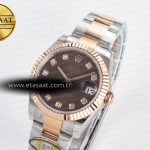 Rolex DateJust 31 278271 ARF 1:1 Best Edition 904L Steel Brown Diamonds Dial on SS/RG Oyster Bracelet ETA 2688