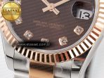 Rolex DateJust 31 278271 ARF 1:1 Best Edition 904L Steel Brown Diamonds Dial on SS/RG Oyster Bracelet ETA 2688 - Görsel 12
