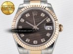 Rolex DateJust 31 278271 ARF 1:1 Best Edition 904L Steel Brown Diamonds Dial on SS/RG Oyster Bracelet ETA 2688 - Görsel 4