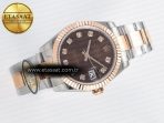 Rolex DateJust 31 278271 ARF 1:1 Best Edition 904L Steel Brown Diamonds Dial on SS/RG Oyster Bracelet ETA 2688 - Görsel 8