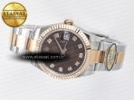 Rolex DateJust 31 278271 ARF 1:1 Best Edition 904L Steel Brown Diamonds Dial on SS/RG Oyster Bracelet ETA 2688 - Görsel 9