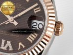 Rolex DateJust 31 278271 ARF 1:1 Best Edition 904L Steel Brown Roman Diamonds Dial on SS/RG Jubilee Bracelet ETA 2688 - Görsel 11