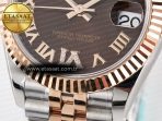 Rolex DateJust 31 278271 ARF 1:1 Best Edition 904L Steel Brown Roman Diamonds Dial on SS/RG Jubilee Bracelet ETA 2688 - Görsel 12