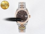 Rolex DateJust 31 278271 ARF 1:1 Best Edition 904L Steel Brown Roman Diamonds Dial on SS/RG Jubilee Bracelet ETA 2688 - Görsel 3