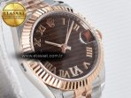 Rolex DateJust 31 278271 ARF 1:1 Best Edition 904L Steel Brown Roman Diamonds Dial on SS/RG Jubilee Bracelet ETA 2688 - Görsel 5