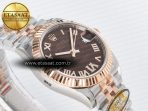 Rolex DateJust 31 278271 ARF 1:1 Best Edition 904L Steel Brown Roman Diamonds Dial on SS/RG Jubilee Bracelet ETA 2688 - Görsel 7