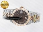 Rolex DateJust 31 278271 ARF 1:1 Best Edition 904L Steel Brown Roman Diamonds Dial on SS/RG Jubilee Bracelet ETA 2688 - Görsel 9