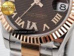 Rolex DateJust 31 278271 ARF 1:1 Best Edition 904L Steel Brown Roman Diamonds Dial on SS/RG Oyster Bracelet ETA 2688 - Görsel 12