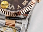 Rolex DateJust 31 278271 ARF 1:1 Best Edition 904L Steel Brown Roman Diamonds Dial on SS/RG Oyster Bracelet ETA 2688 - Görsel 13