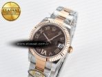 Rolex DateJust 31 278271 ARF 1:1 Best Edition 904L Steel Brown Roman Diamonds Dial on SS/RG Oyster Bracelet ETA 2688 - Görsel 2
