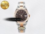 Rolex DateJust 31 278271 ARF 1:1 Best Edition 904L Steel Brown Roman Diamonds Dial on SS/RG Oyster Bracelet ETA 2688 - Görsel 3