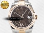 Rolex DateJust 31 278271 ARF 1:1 Best Edition 904L Steel Brown Roman Diamonds Dial on SS/RG Oyster Bracelet ETA 2688 - Görsel 4