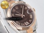 Rolex DateJust 31 278271 ARF 1:1 Best Edition 904L Steel Brown Roman Diamonds Dial on SS/RG Oyster Bracelet ETA 2688 - Görsel 5