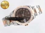 Rolex DateJust 31 278271 ARF 1:1 Best Edition 904L Steel Brown Roman Diamonds Dial on SS/RG Oyster Bracelet ETA 2688 - Görsel 8