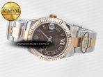 Rolex DateJust 31 278271 ARF 1:1 Best Edition 904L Steel Brown Roman Diamonds Dial on SS/RG Oyster Bracelet ETA 2688 - Görsel 9