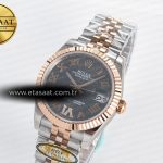 Rolex DateJust 31 278271 ARF 1:1 Best Edition 904L Steel Gray Roman Diamonds Dial on SS/RG Jubilee Bracelet ETA 2688