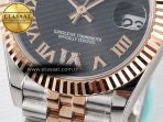 Rolex DateJust 31 278271 ARF 1:1 Best Edition 904L Steel Gray Roman Diamonds Dial on SS/RG Jubilee Bracelet ETA 2688 - Görsel 12