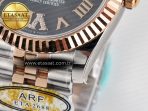 Rolex DateJust 31 278271 ARF 1:1 Best Edition 904L Steel Gray Roman Diamonds Dial on SS/RG Jubilee Bracelet ETA 2688 - Görsel 13
