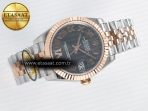 Rolex DateJust 31 278271 ARF 1:1 Best Edition 904L Steel Gray Roman Diamonds Dial on SS/RG Jubilee Bracelet ETA 2688 - Görsel 8