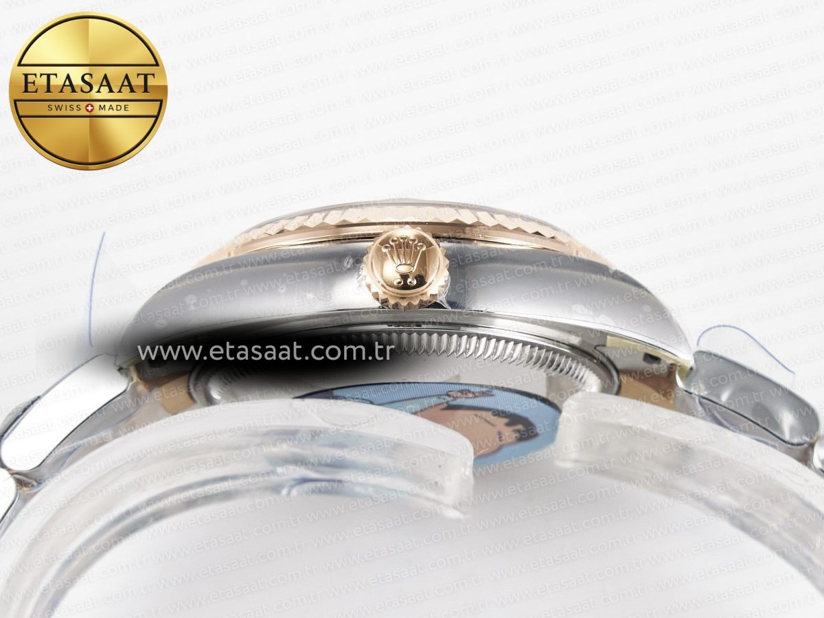 Rolex DateJust 31 278271 ARF 1:1 Best Edition 904L Steel Gray Roman Diamonds Dial on SS/RG Oyster Bracelet ETA 2688 - Görsel 15