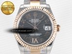 Rolex DateJust 31 278271 ARF 1:1 Best Edition 904L Steel Gray Roman Diamonds Dial on SS/RG Oyster Bracelet ETA 2688 - Görsel 4