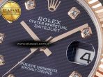 Rolex DateJust 31 278271 ARF 1:1 Best Edition 904L Steel Purple Diamonds Dial on SS/RG Jubilee Bracelet ETA 2688 - Görsel 10