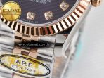 Rolex DateJust 31 278271 ARF 1:1 Best Edition 904L Steel Purple Diamonds Dial on SS/RG Jubilee Bracelet ETA 2688 - Görsel 13