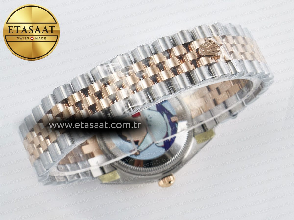 Rolex DateJust 31 278271 ARF 1:1 Best Edition 904L Steel Purple Diamonds Dial on SS/RG Jubilee Bracelet ETA 2688 - Görsel 16
