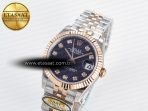Rolex DateJust 31 278271 ARF 1:1 Best Edition 904L Steel Purple Diamonds Dial on SS/RG Jubilee Bracelet ETA 2688 - Görsel 2