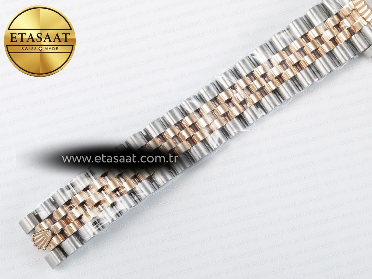 Rolex DateJust 31 278271 ARF 1:1 Best Edition 904L Steel Purple Diamonds Dial on SS/RG Jubilee Bracelet ETA 2688 - Görsel 25