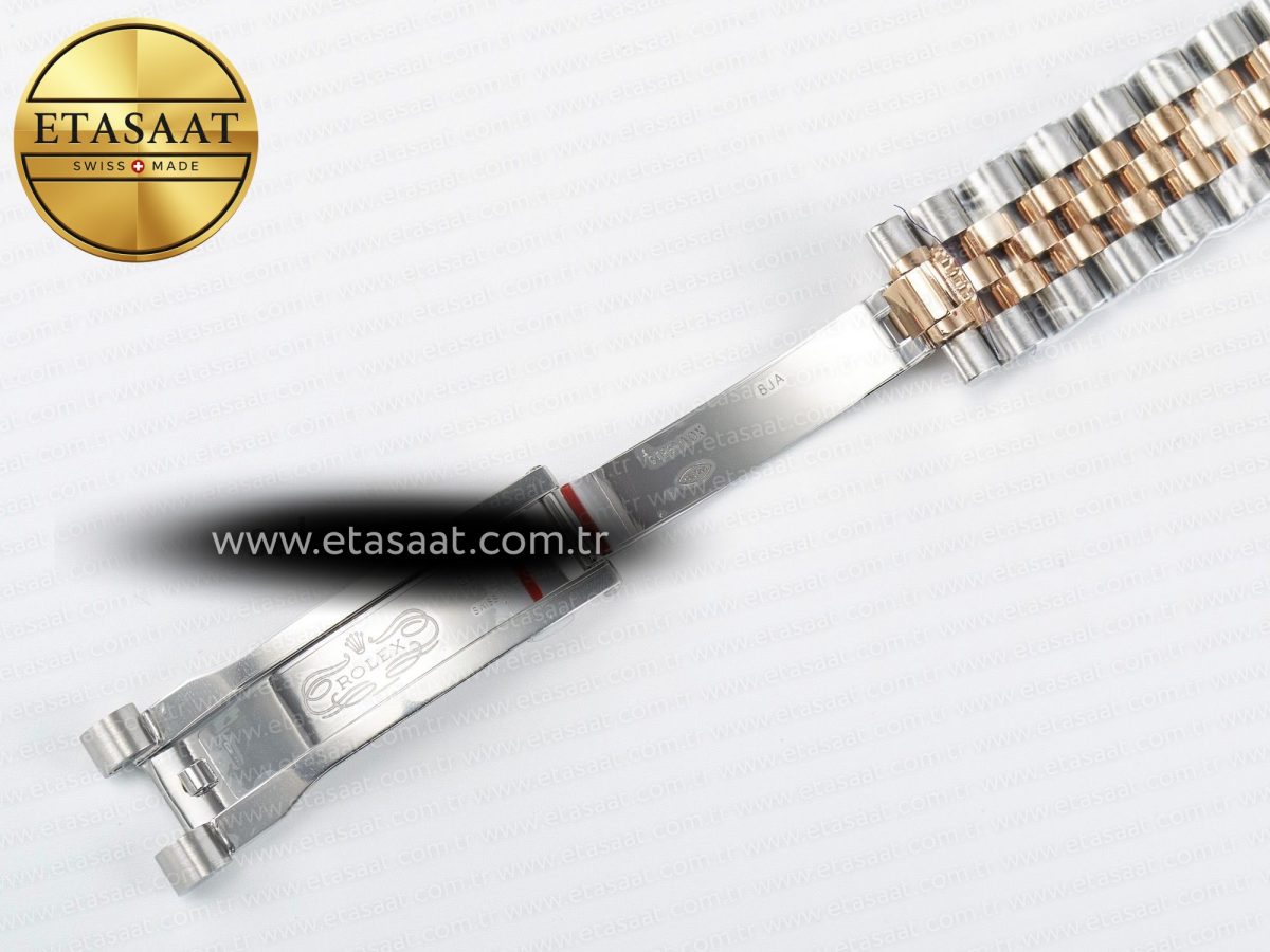 Rolex DateJust 31 278271 ARF 1:1 Best Edition 904L Steel Purple Diamonds Dial on SS/RG Jubilee Bracelet ETA 2688 - Görsel 27