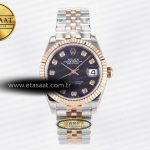 Rolex Datejust 31 278271 ARF Mor Pırlantalı Kadran 2688 Eta Saat - Görsel 3 - 1:1 Süper Klon Saat